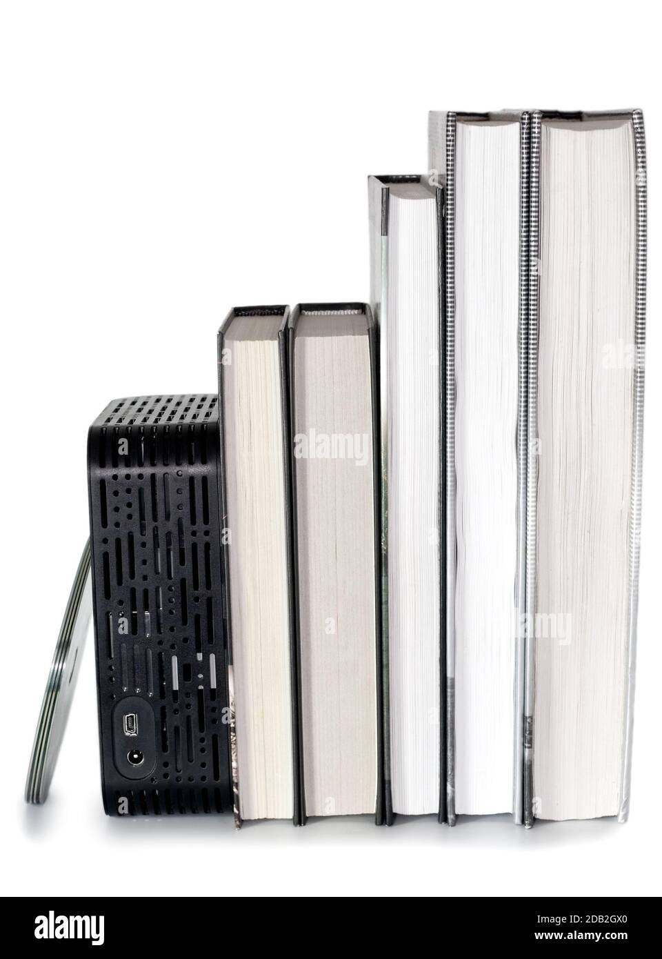 Stack of books technology concepts isolated on white background Stock ...
