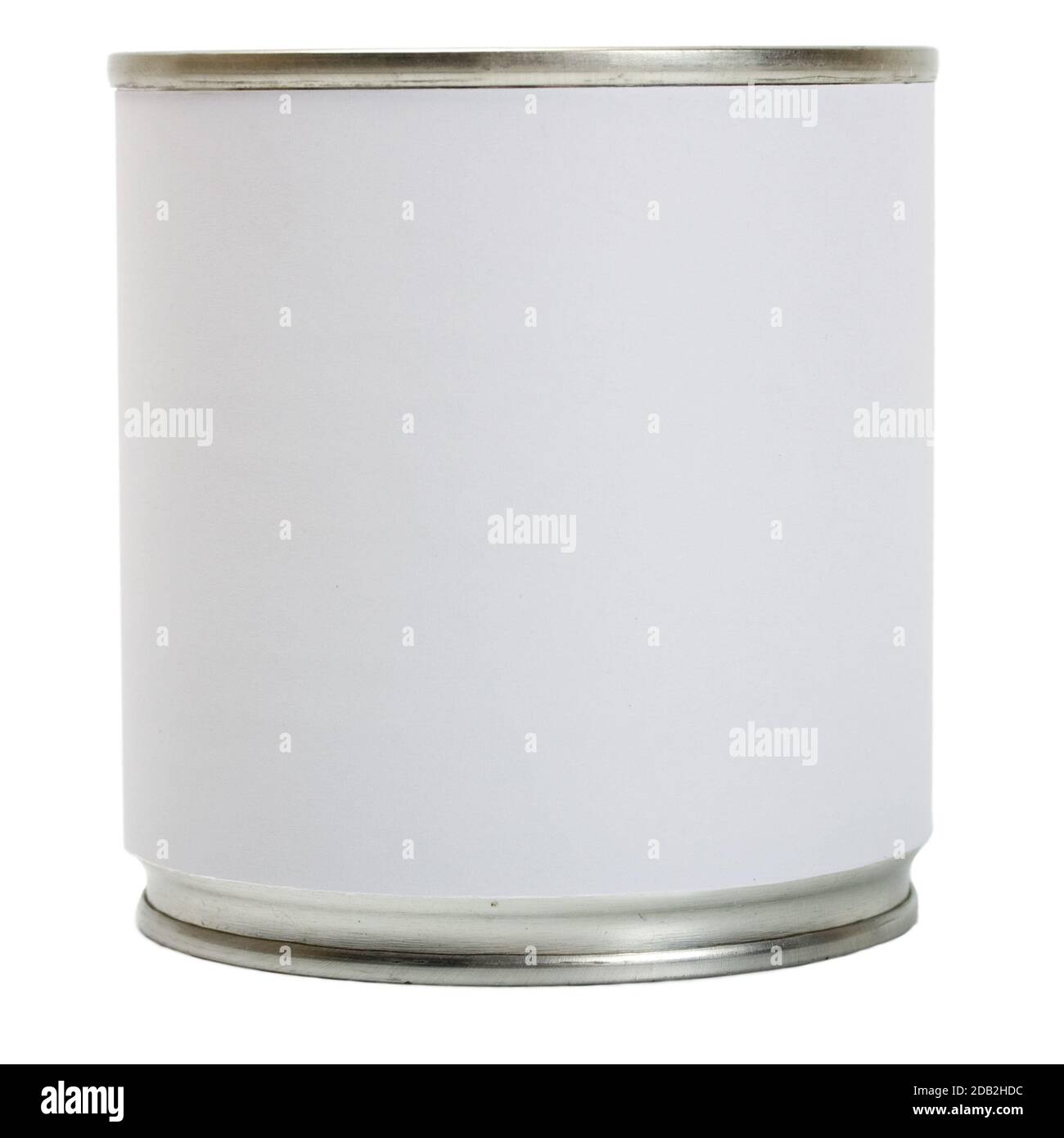 Tin can label blank isolated on white background Stock Photo Alamy