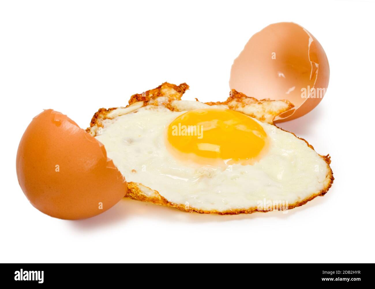 fried egg isolated on white background Stock Photo - Alamy