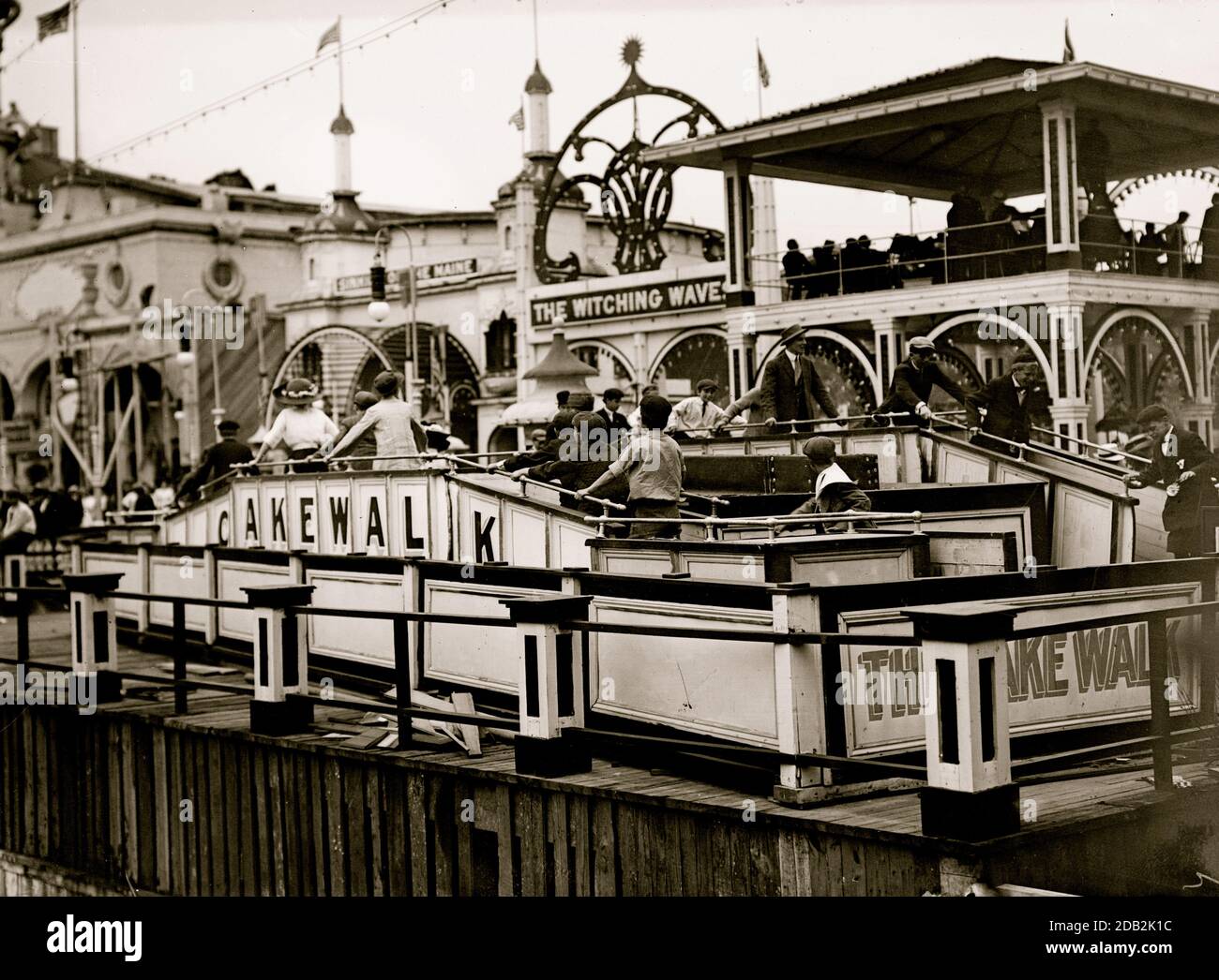 Cake Walk at Coney Island Amusement Park Stock Photo Alamy