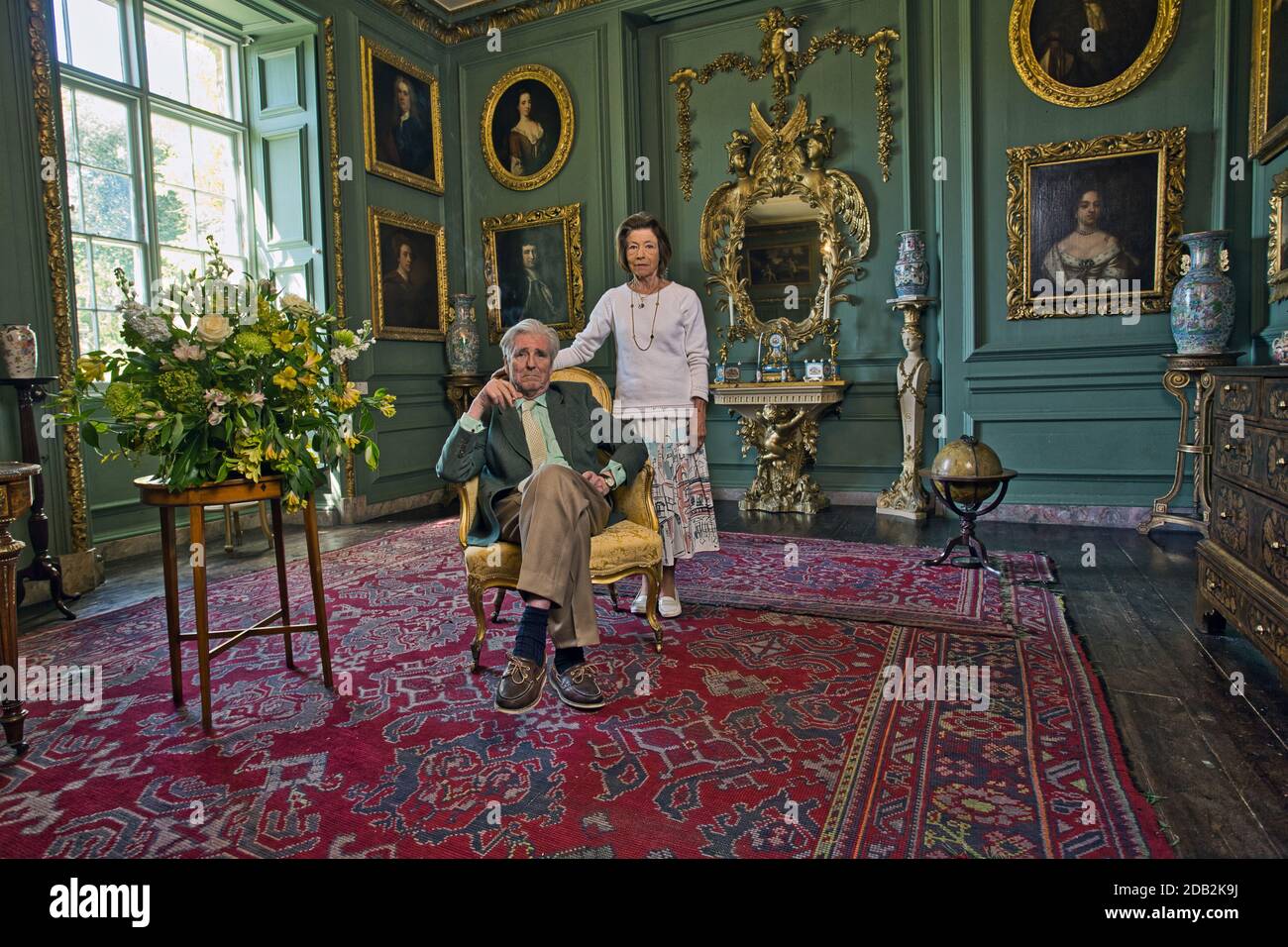 GREAT BRITAIN / England /Cornwall / Padstow / Prideaux Place ; Peter Prideaux Brune with his wife Elisabeth. Stock Photo