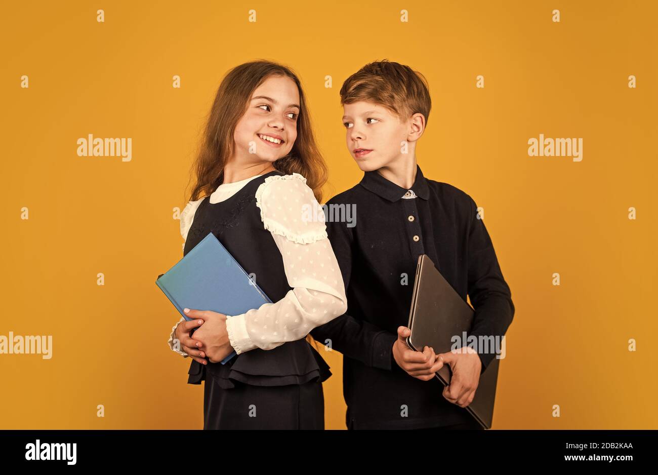 Web developer or designer. Study programming. Student with laptop computer. Child using pc. Life online. Modern information source. Surfing internet. Modern profession. Modern education for kids. Stock Photo