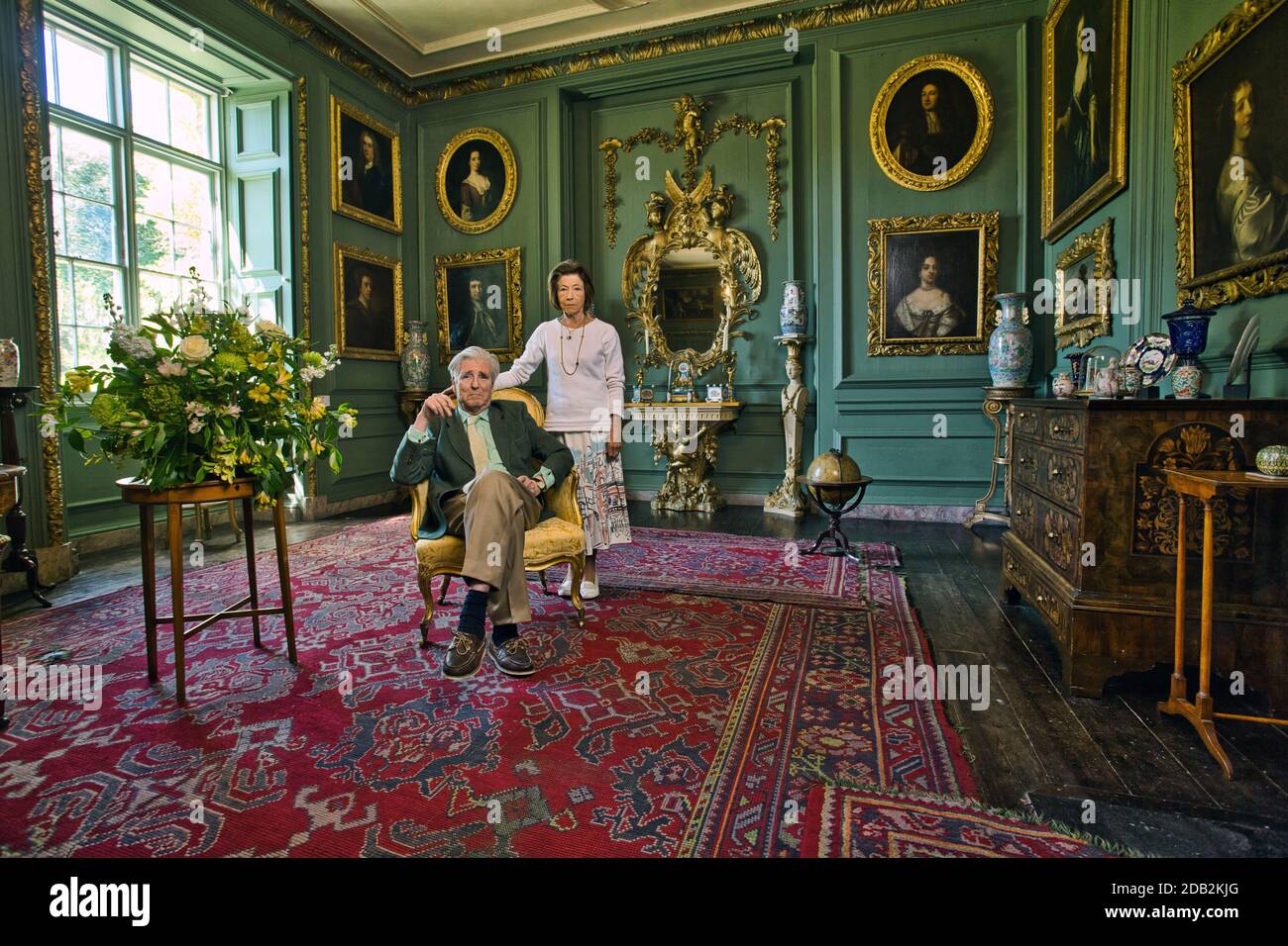 GREAT BRITAIN / England /Cornwall / Padstow / Prideaux Place ; Peter Prideaux Brune with his wife Elisabeth. Stock Photo