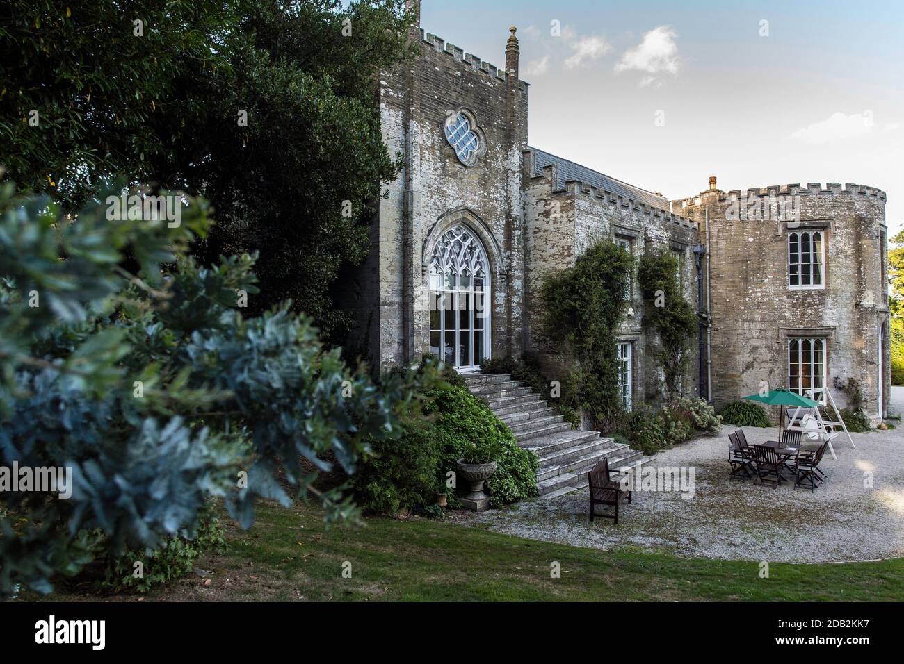 GREAT BRITAIN / England /Cornwall / Padstow / Prideaux Place from outside with garden . Stock Photo