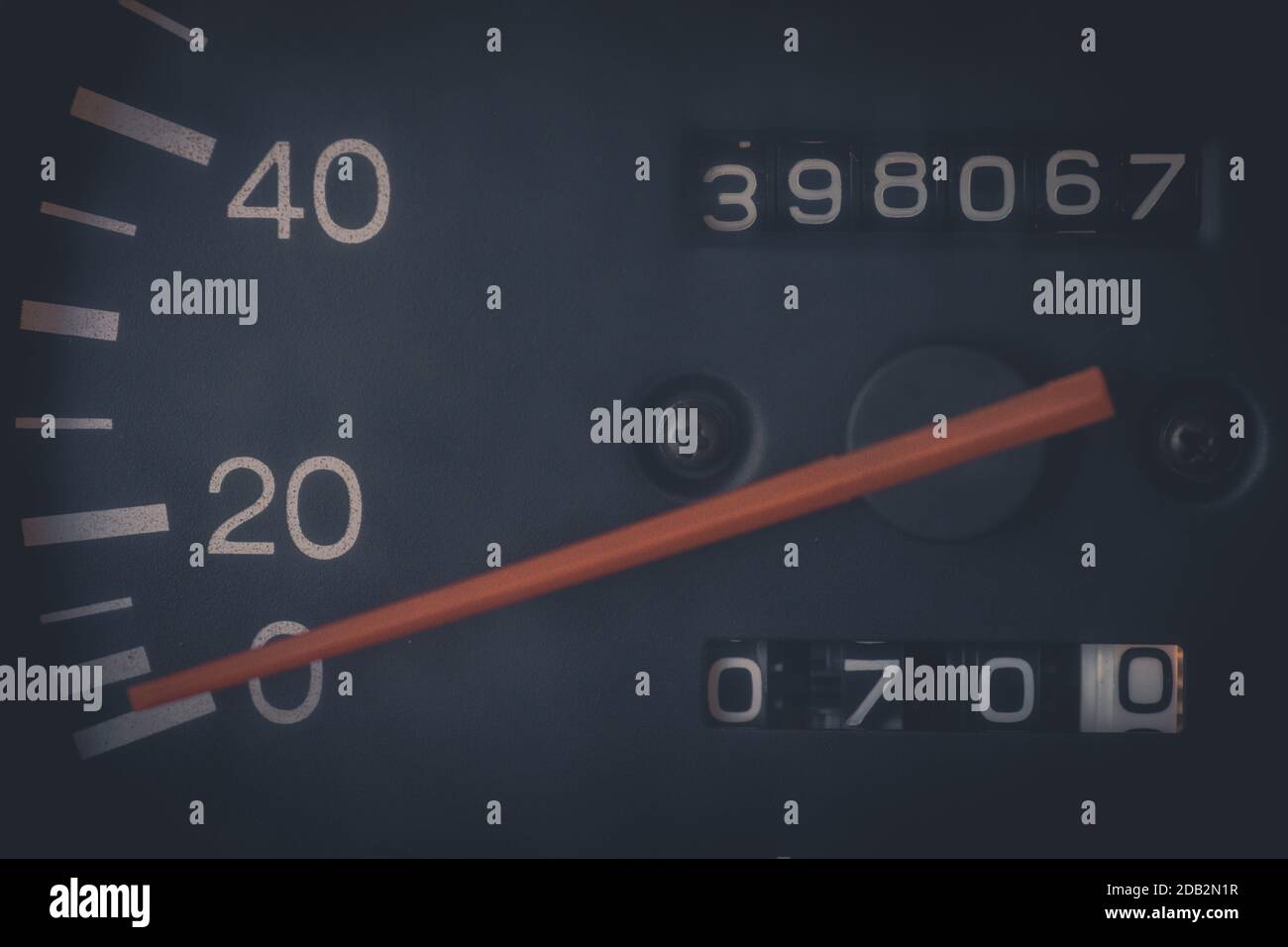 Car odometer showing a very high mileage Stock Photo Alamy