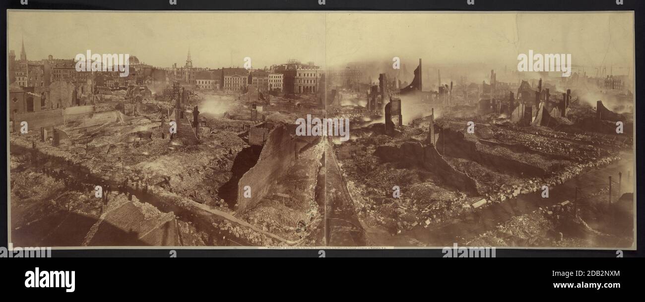 Boston, after the fire, November 9th & 10th, 1873. Stock Photo