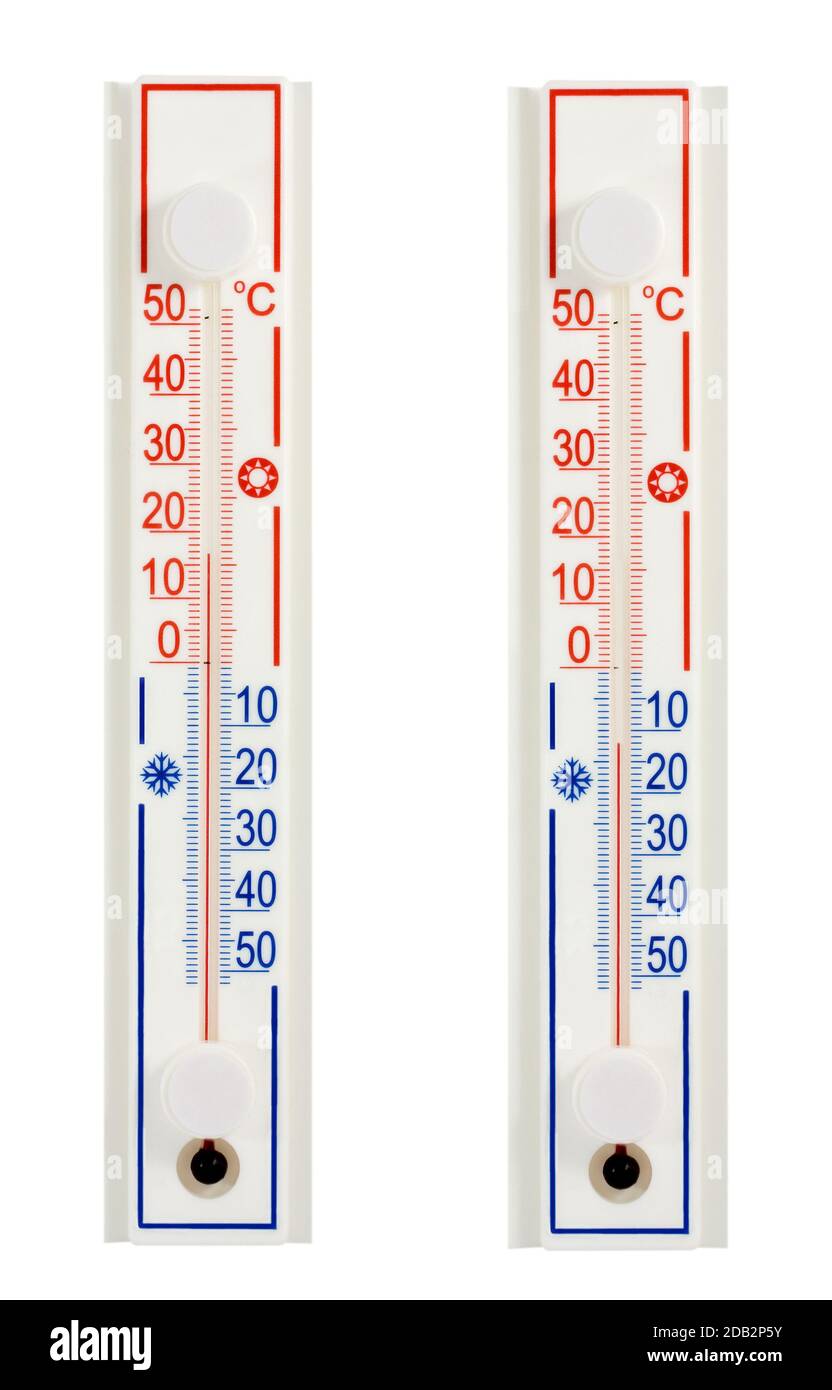 https://c8.alamy.com/comp/2DB2P5Y/thermometer-in-hot-environment-and-thermometer-in-cold-environment-2DB2P5Y.jpg