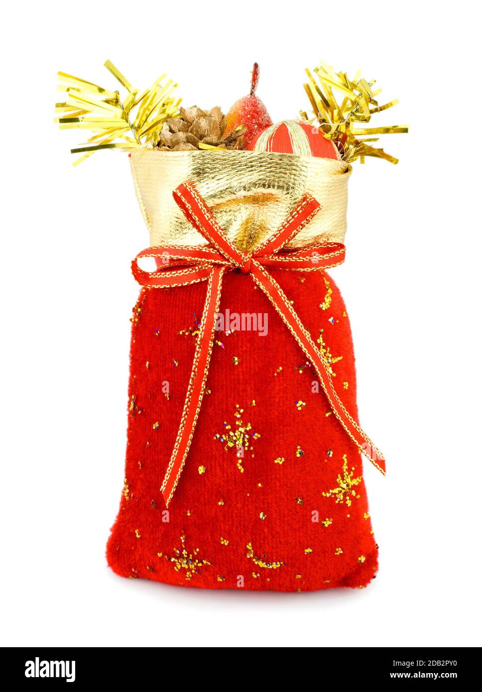 Santa Claus sack isolated on white background Stock Photo - Alamy
