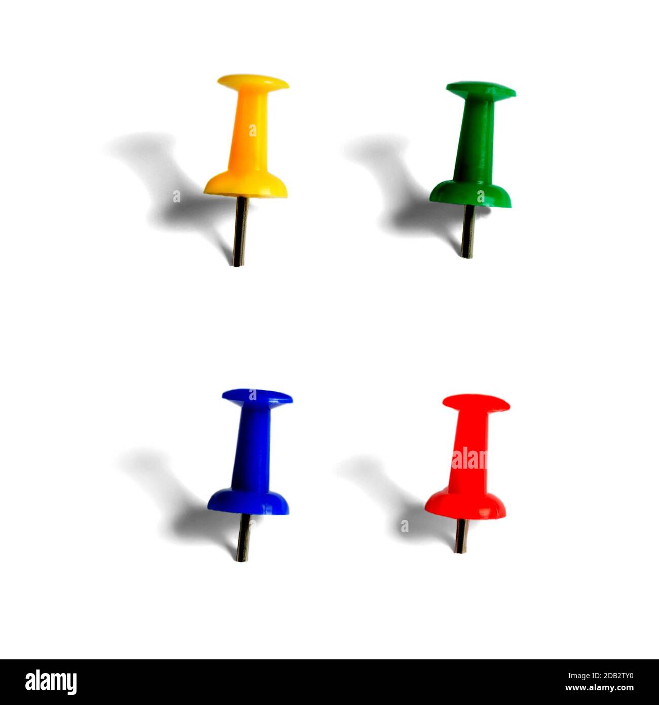 Thumbtack set isolated on white background Stock Photo Alamy