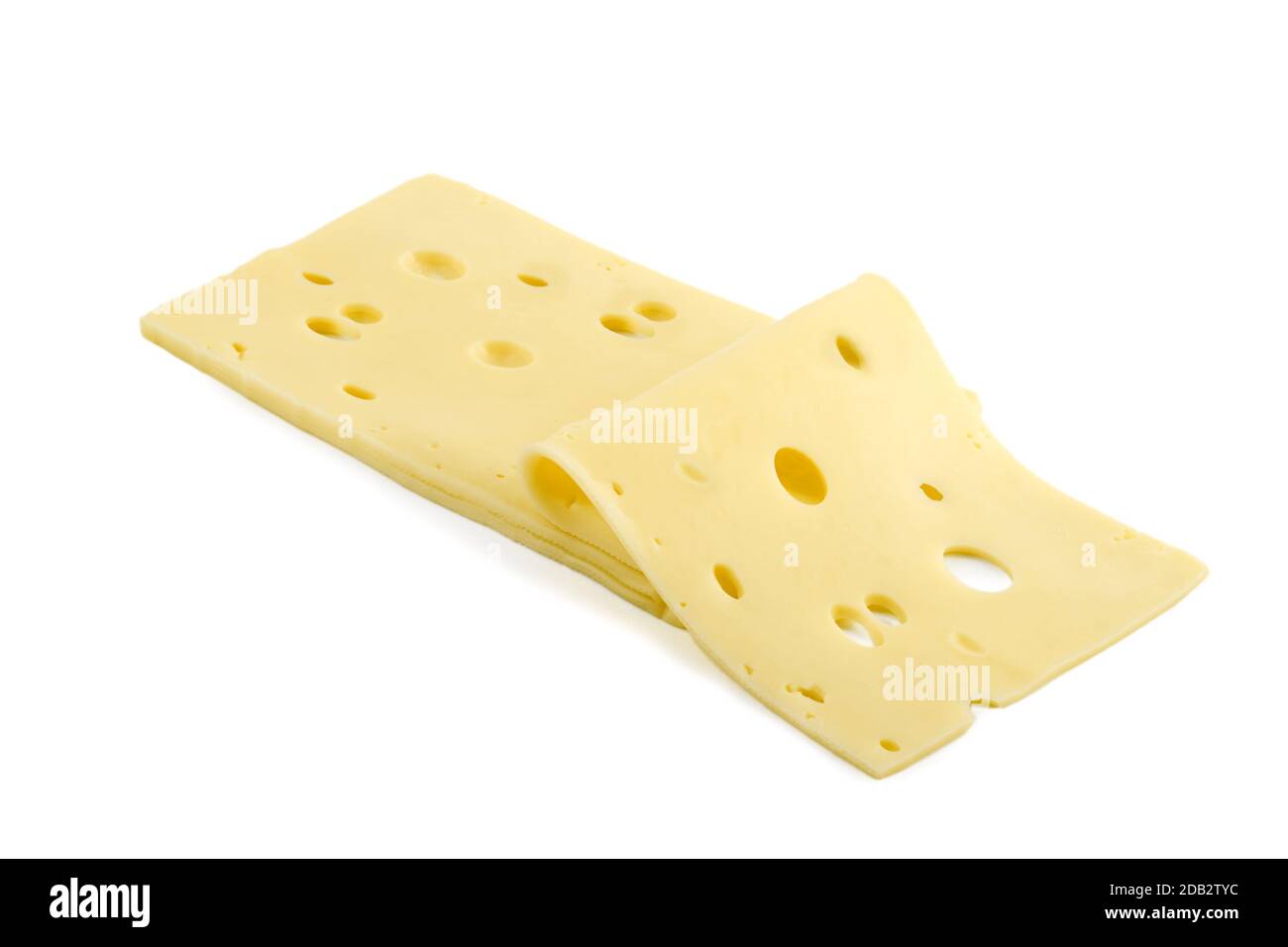 sliced swiss cheese isolated on a white background Stock Photo Alamy