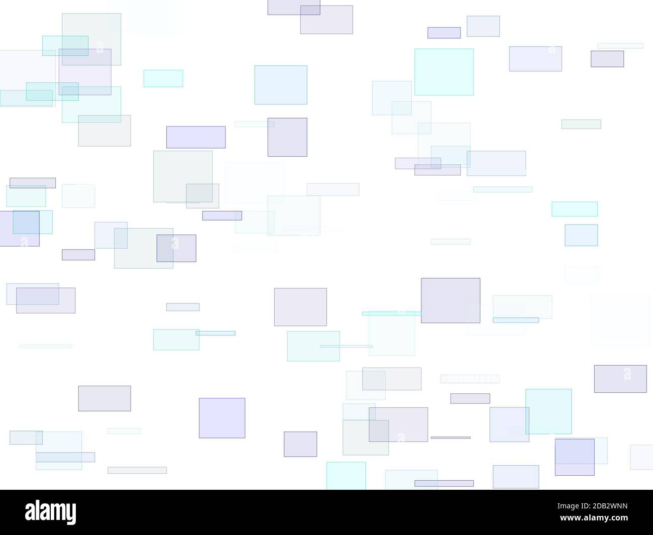 Abstract minimalist blue illustration with rectangles and white ...