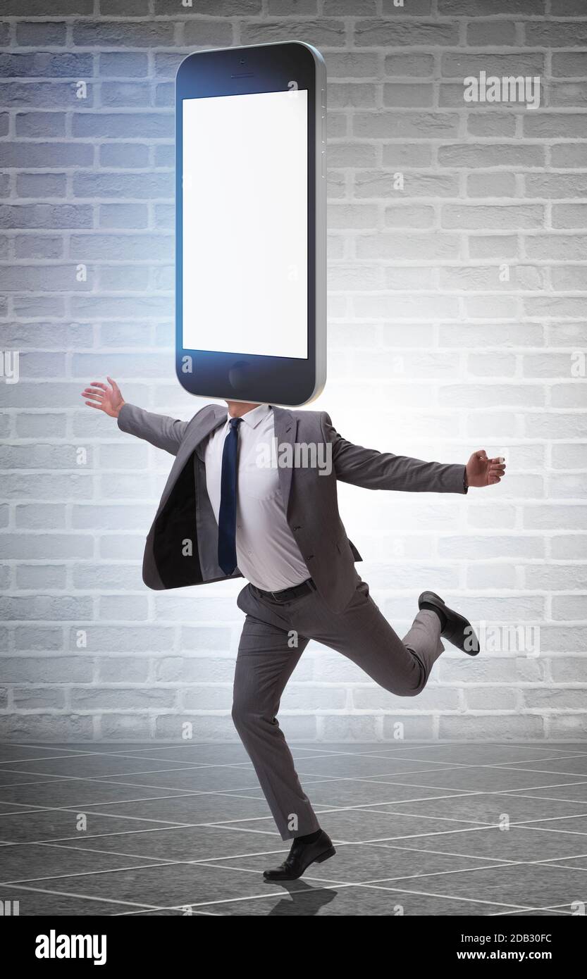 The mobile phone zombie under the influence of smartphone Stock Photo Alamy