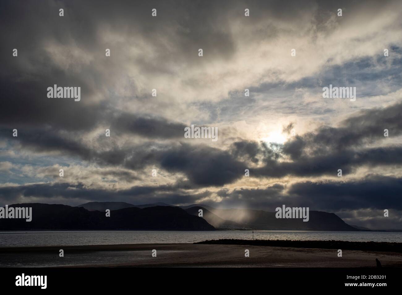 Rain Storm Over The North Wales Coast From Llandudno Stock Photo Alamy