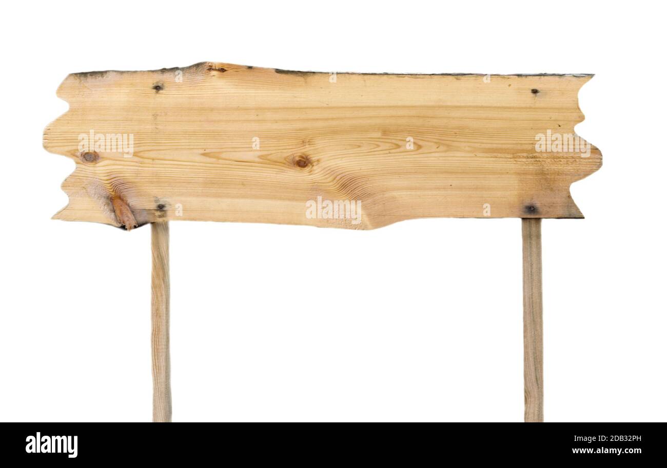 billboard wooden close-up isolated on white background Stock Photo - Alamy