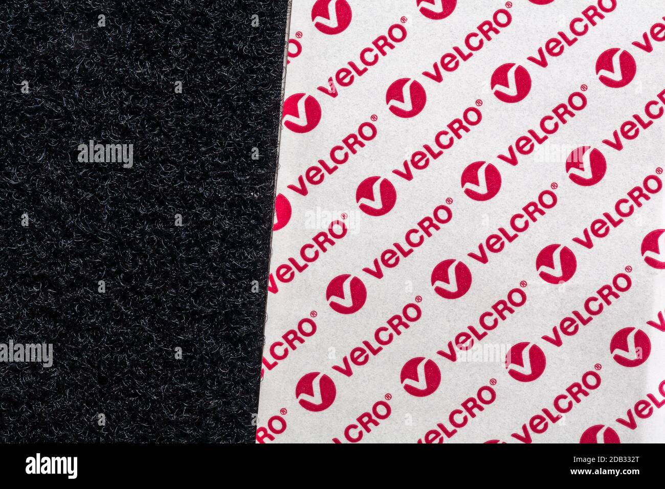 Velcro Stick On hook and loop self adhesive tape showing back with