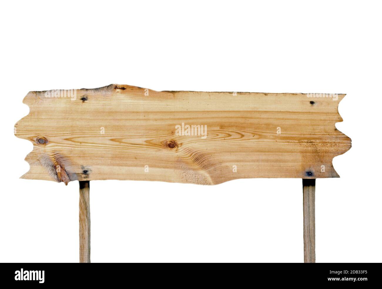 billboard wooden close-up isolated on white background Stock Photo - Alamy