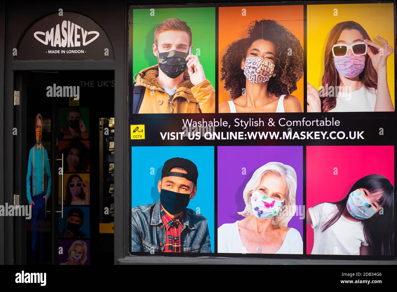 COVID 19 Face Mask shop Maskey in Berwick Street, Soho, London