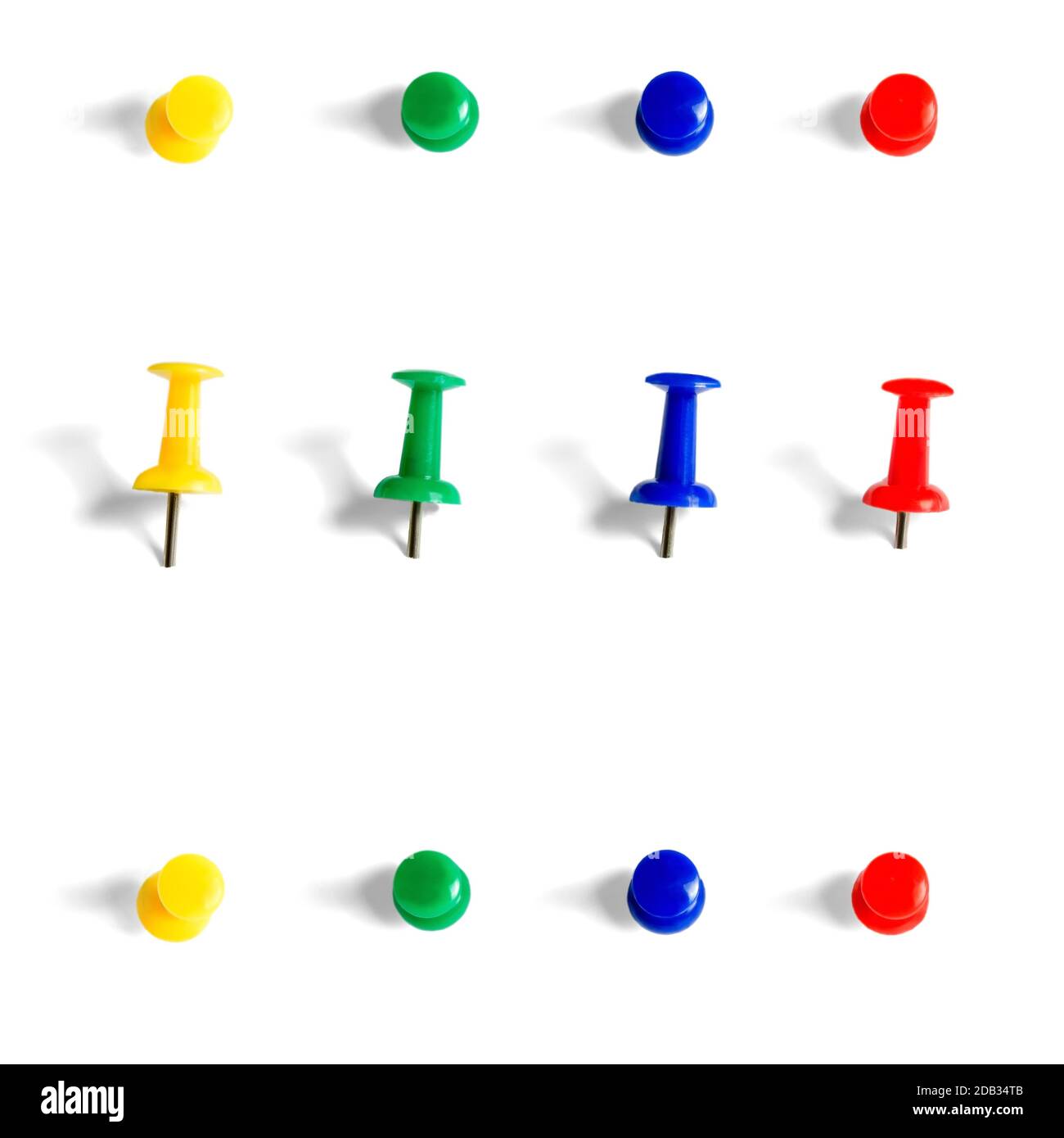 Pin Object Image push pins collection objects isolated on white background Stock Photo ...