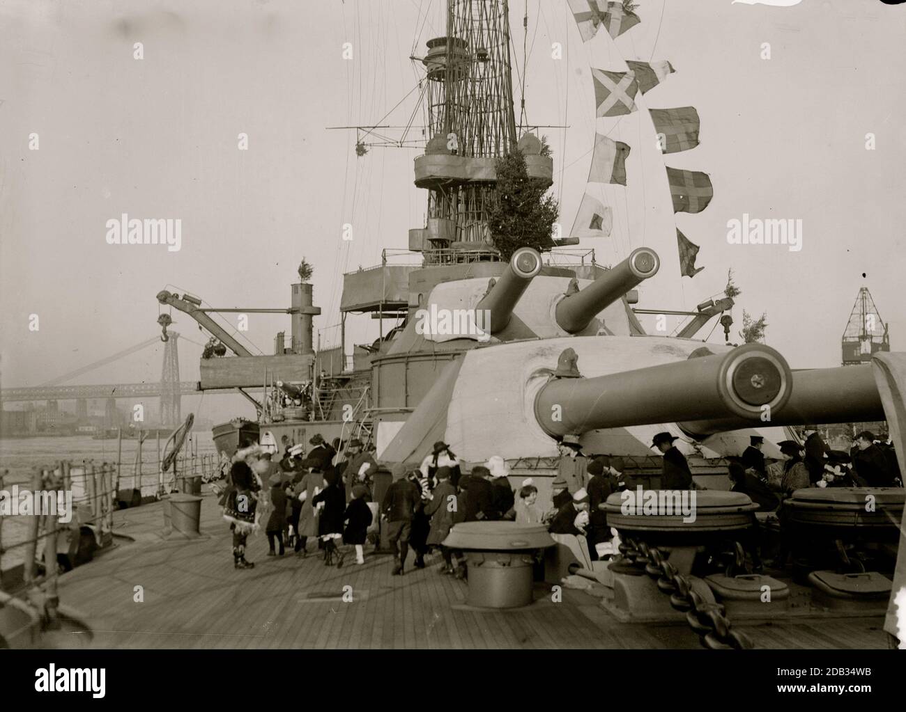 Battleship NEW YORK. Stock Photo