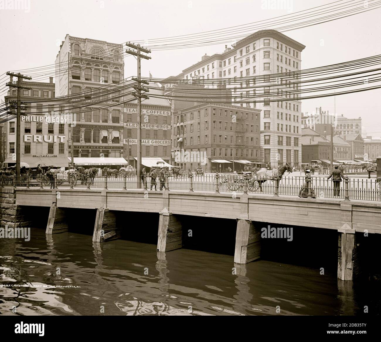 Crawford Street Bridge, Providence, R.I.. Stock Photo