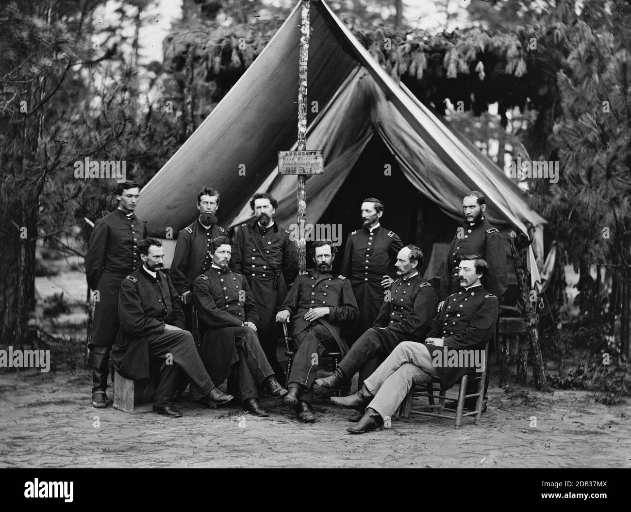Petersburg, Va. Surgeons of 3d Division before hospital tent. Stock Photo