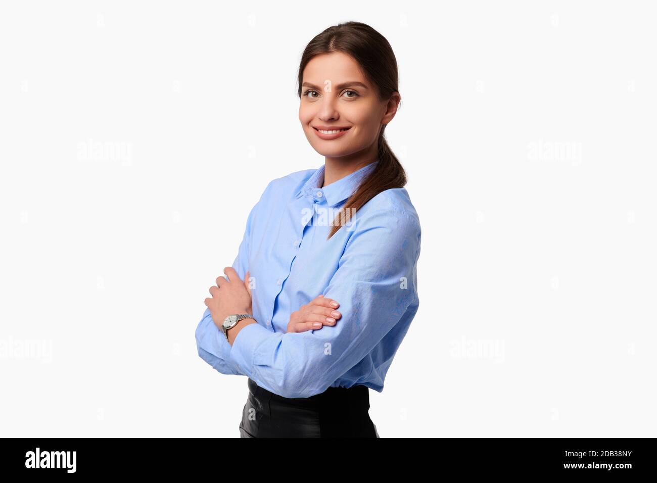 Happy Relaxed Elegant Business Woman Walking and Buttoning Black Suit.  Stock Image - Image of female, achievement: 142198409