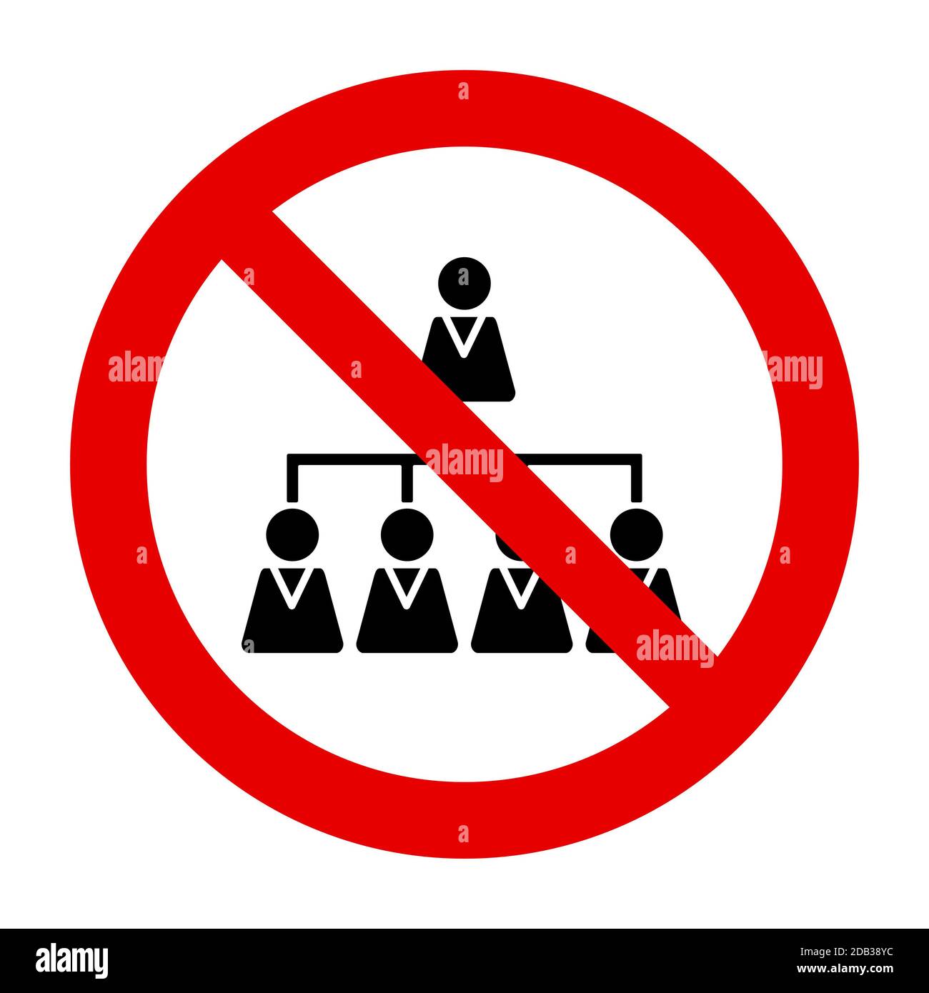 Hierarchy and prohibition sign Stock Photo - Alamy