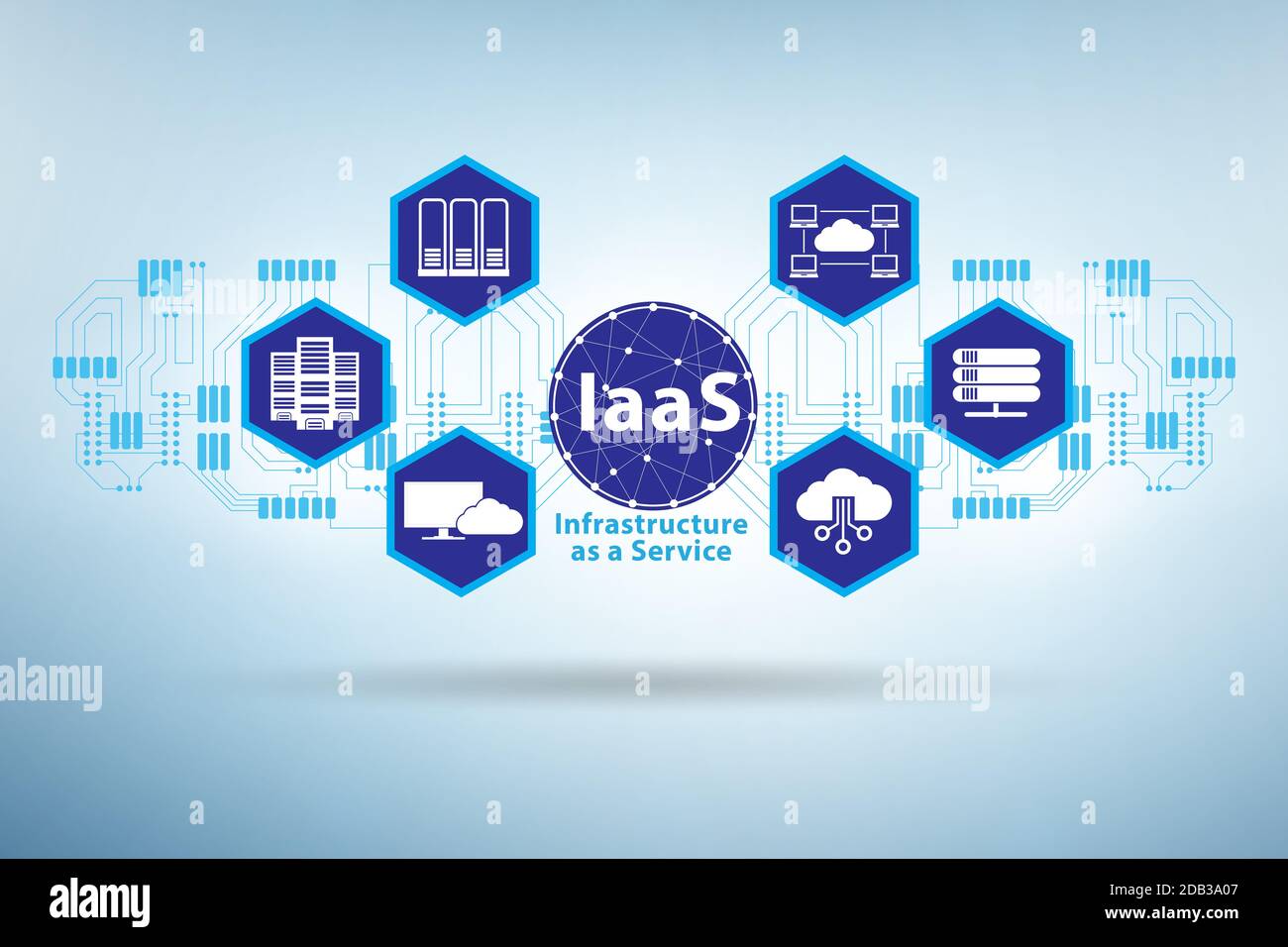 Infrastructure as a service concept in the digital world Stock Photo ...