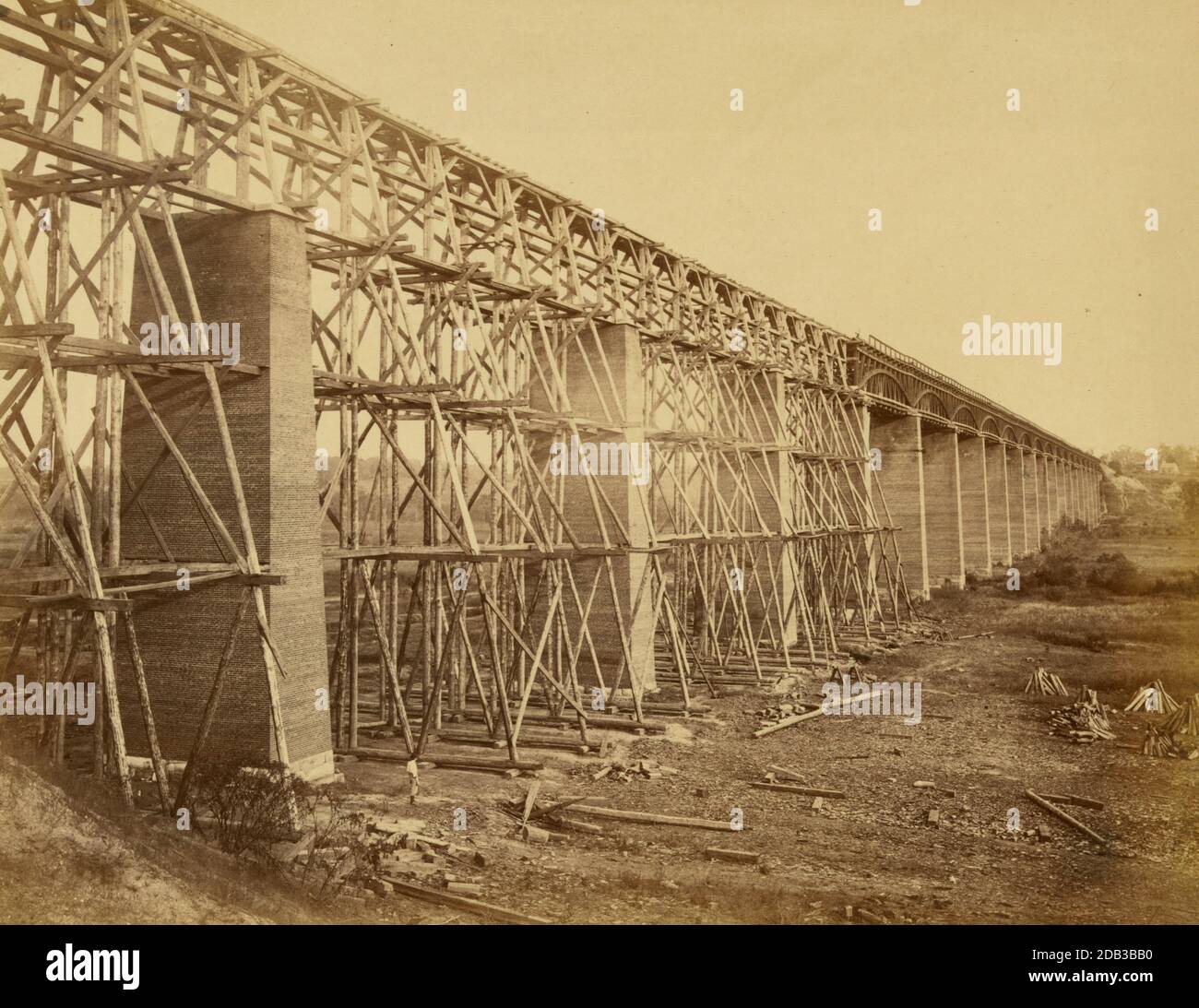 High Bridge crossing the Appomattox, near Farmville, on South Side