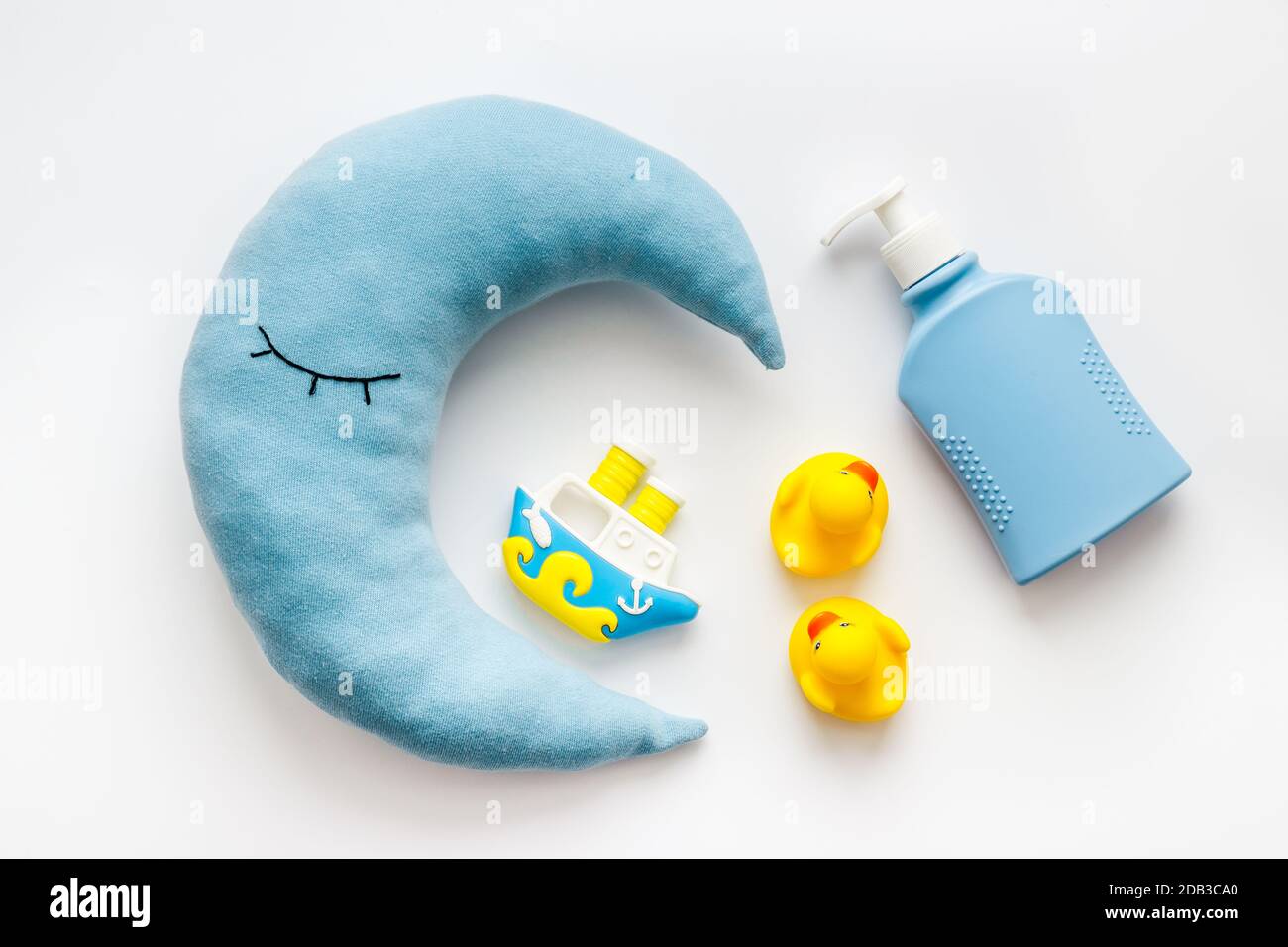 Set of baby care products for bathing and hygiene Stock Photo Alamy