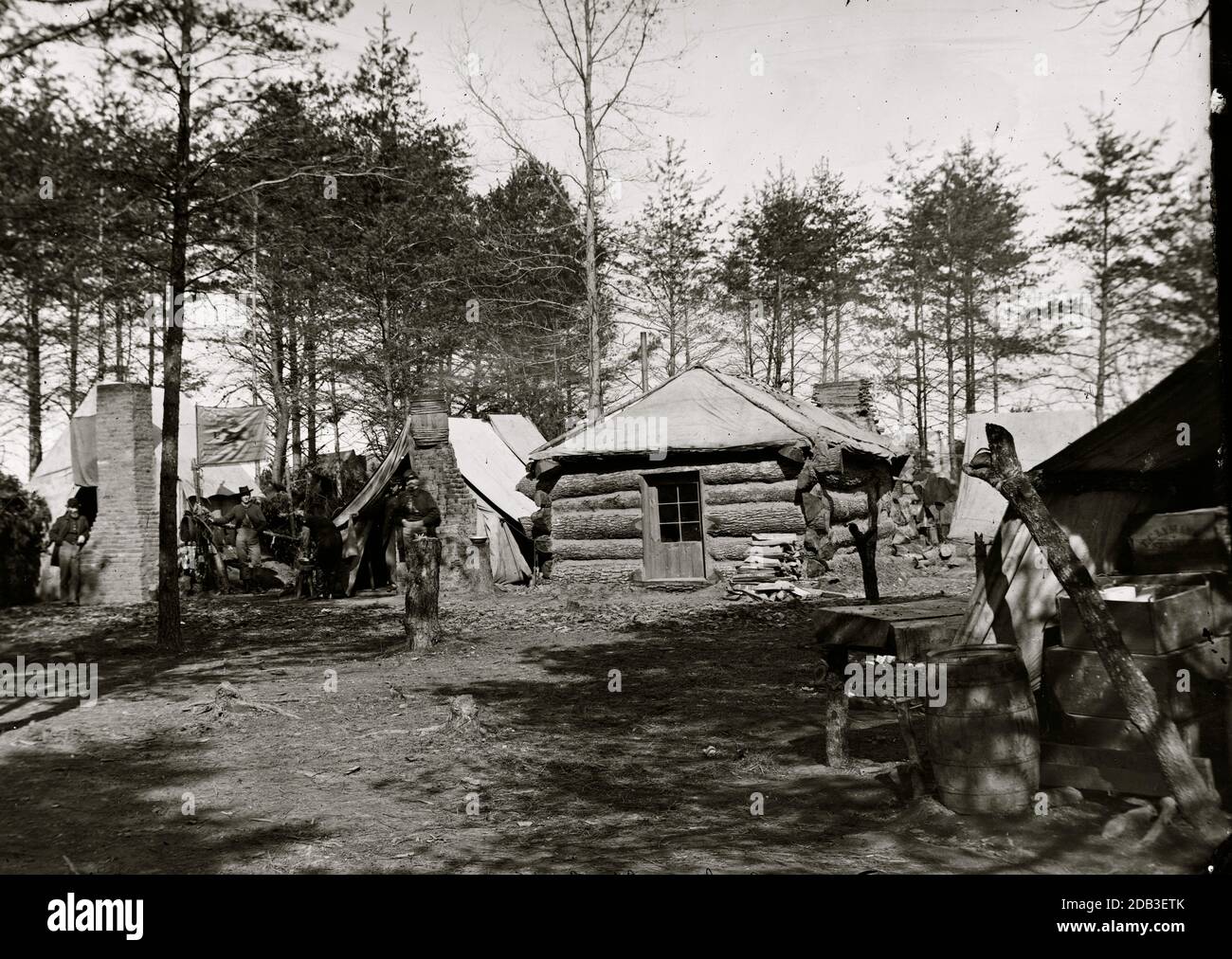 Brandy Station, Virginia (vicinity). Headquarters, 1st Brigade, Horse Artillery. Stock Photo