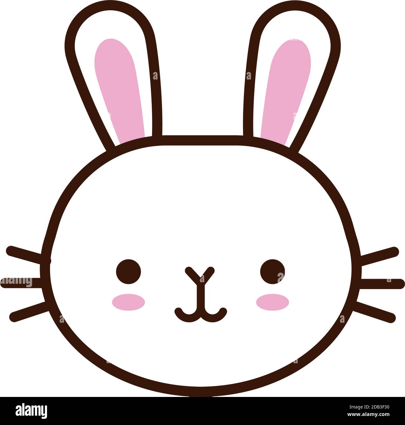 Cute rabbit kawaii chibi drawing style Royalty Free Vector