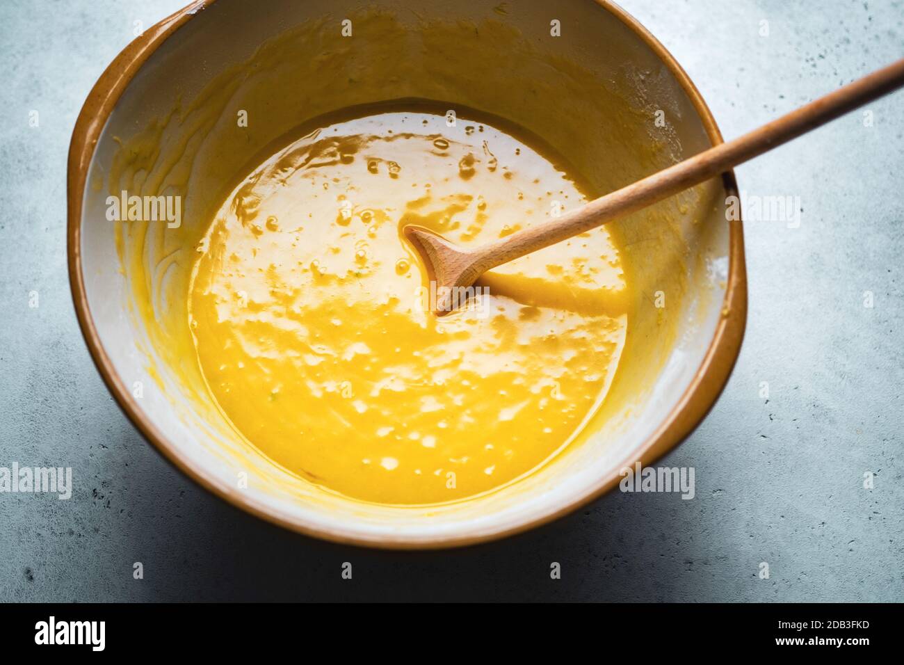 Cake Batter in Earthenware Bowl FOODPIX Stock Photo Alamy