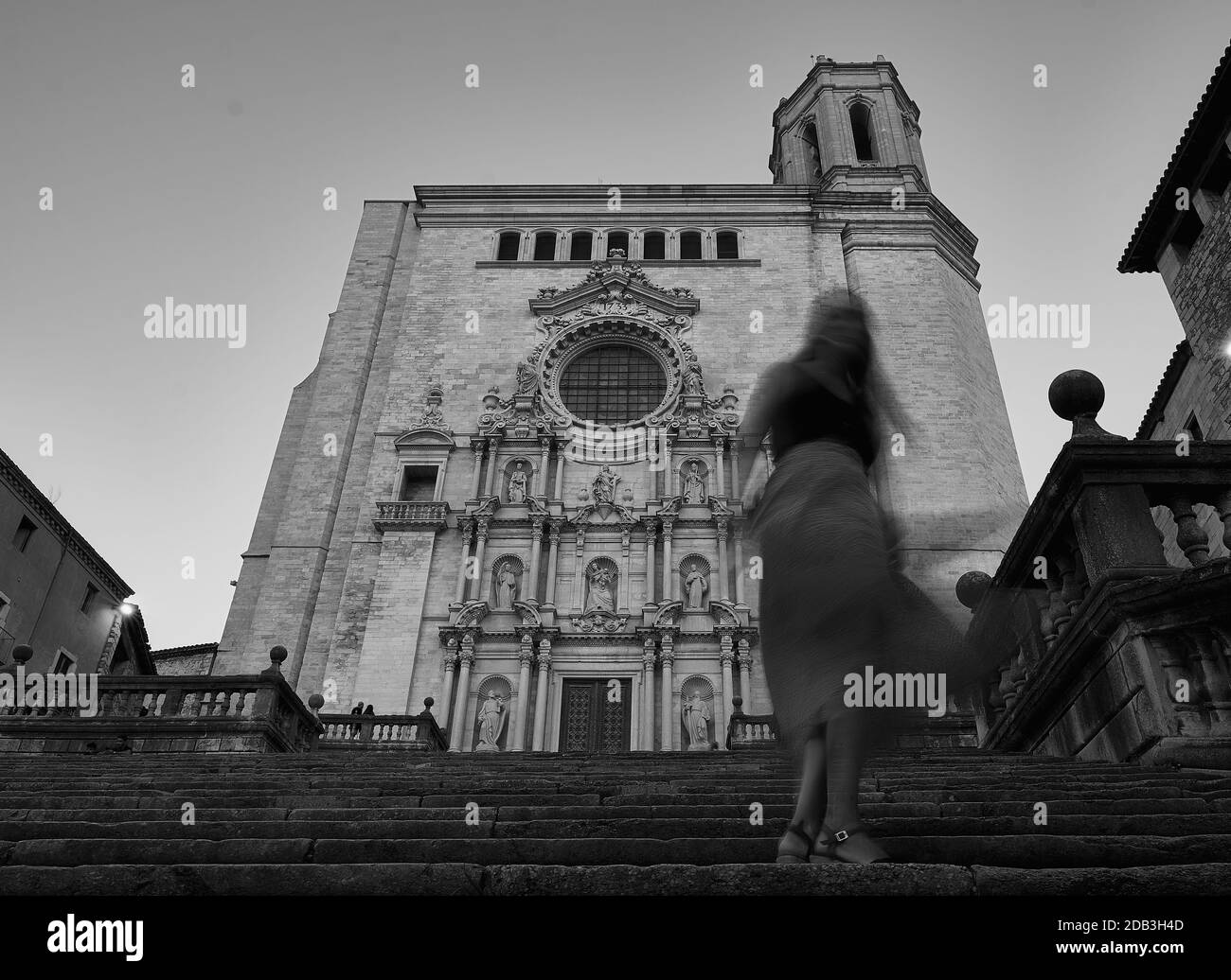 Girona Sant Feliu cathedral Stock Photo