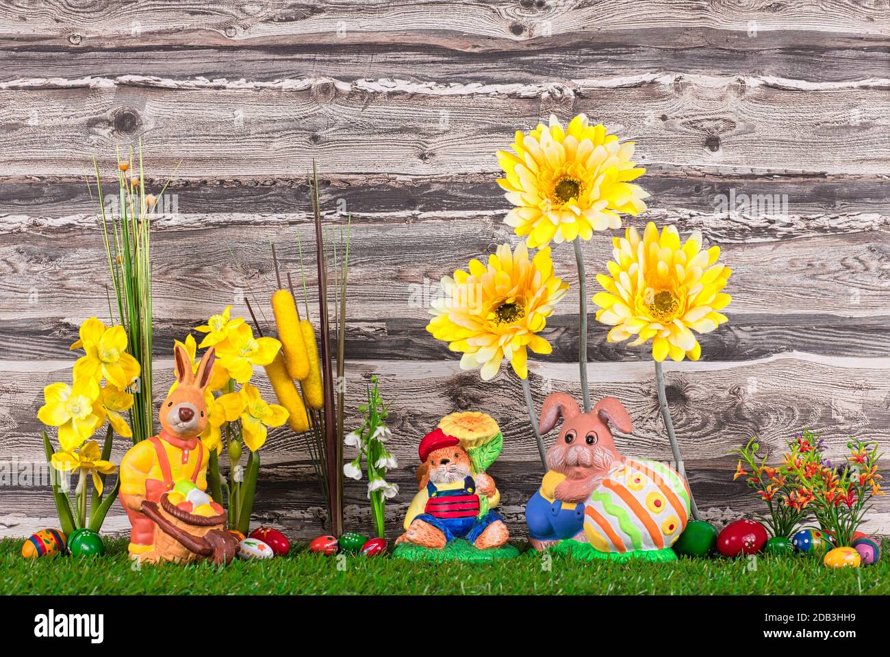 The Easter bunnies on the meadow Stock Photo - Alamy