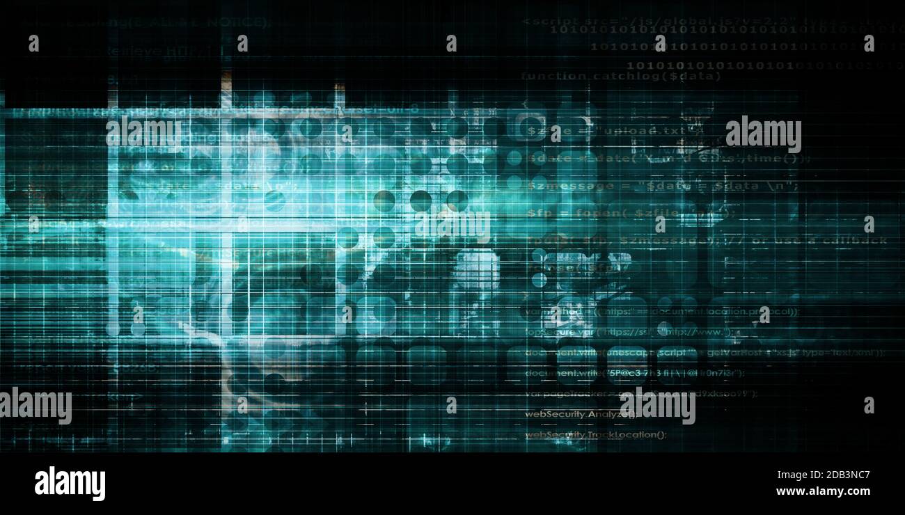 Cyber Security Professional as a Digital Concept Art Stock Photo
