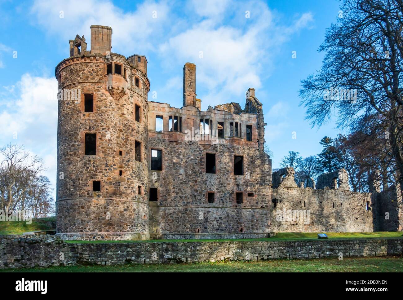 Huntly Castle in the town of Huntly, Aberdeenshire, Scotland, UK Stock Photo