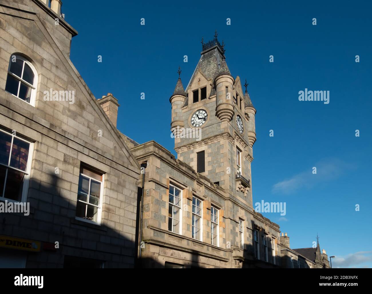 The townhose in the town of Huntly, Aberdeenshire, Scotland, UK Stock Photo