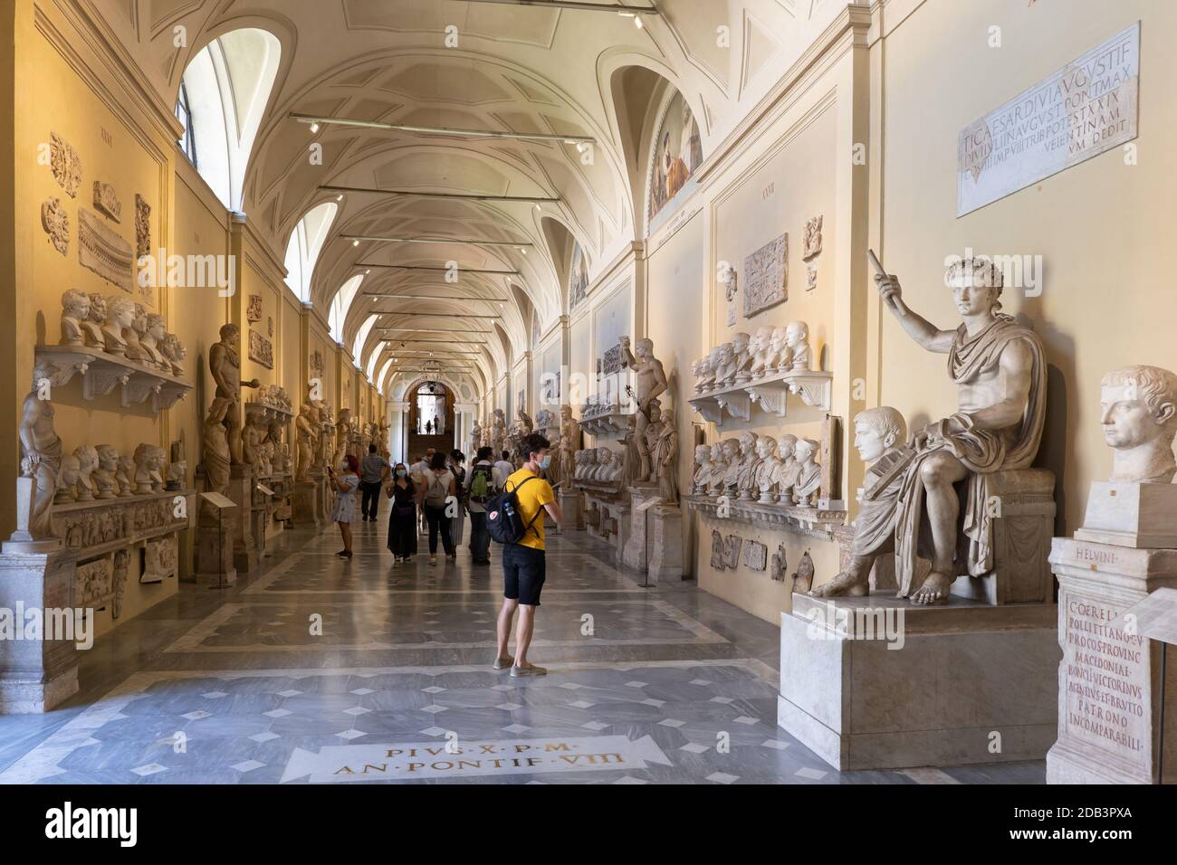 The Chiaramonti Museum interior in Vaticans Museums, Rome, Italy Stock Photo