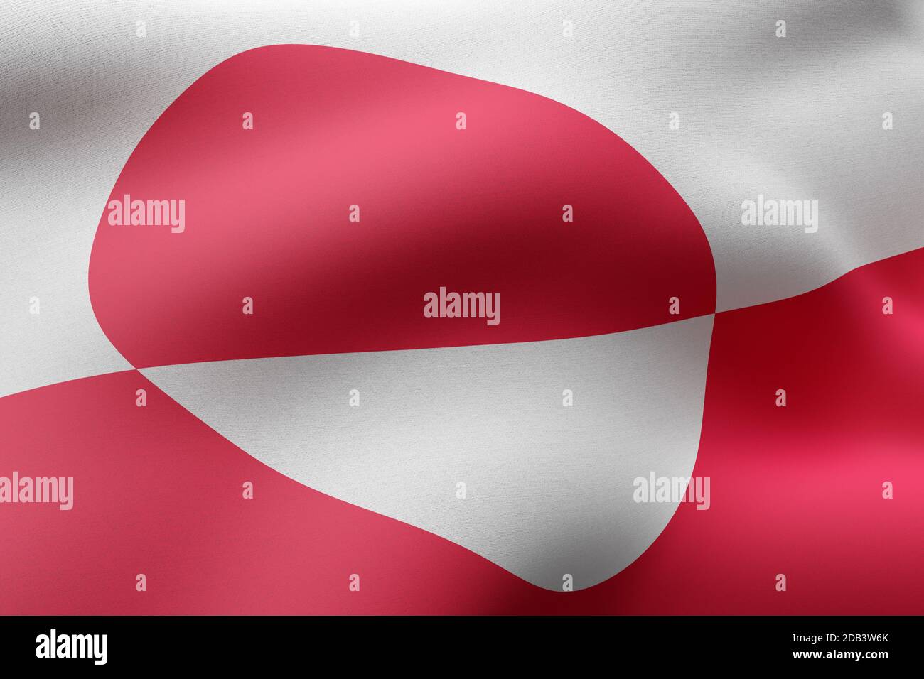 3d rendering of Greenland flag waving Stock Photo - Alamy
