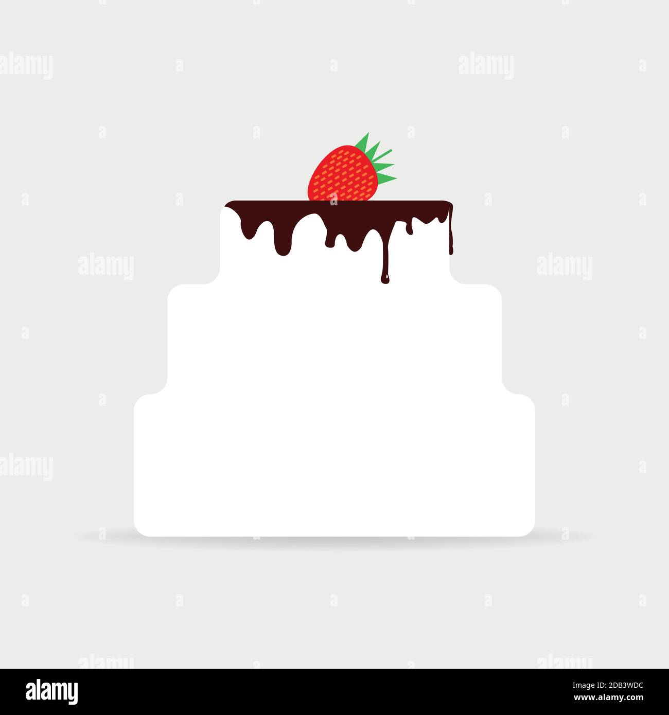 Cake with strawberry and chocolate, vector illustration design Stock ...