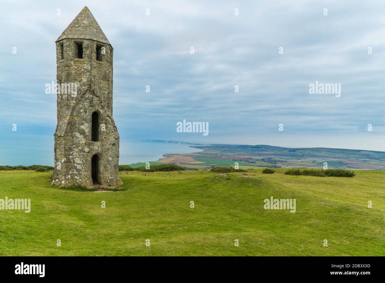 All that survives of St Catherine's Oratory built in 1328 and known locally as the Pepperpot, Ventnor Isle of Wight UK. October 2020 Stock Photo