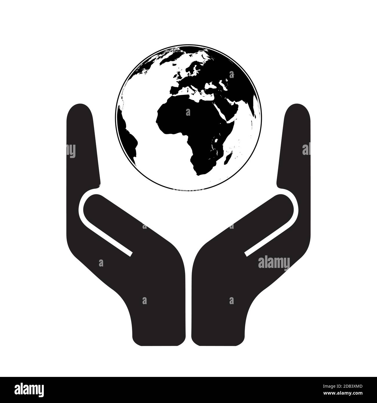 Handle With Care Symbol Holding Earth Symbol Of Saving Our Environment And Planet Minimalist Vector Illustration Stock Vector Image Art Alamy