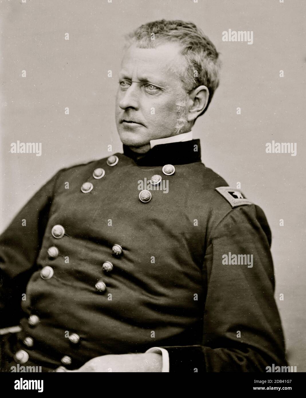 Portrait of Maj. Gen. Joseph Hooker, officer of the Federal Army. Stock Photo