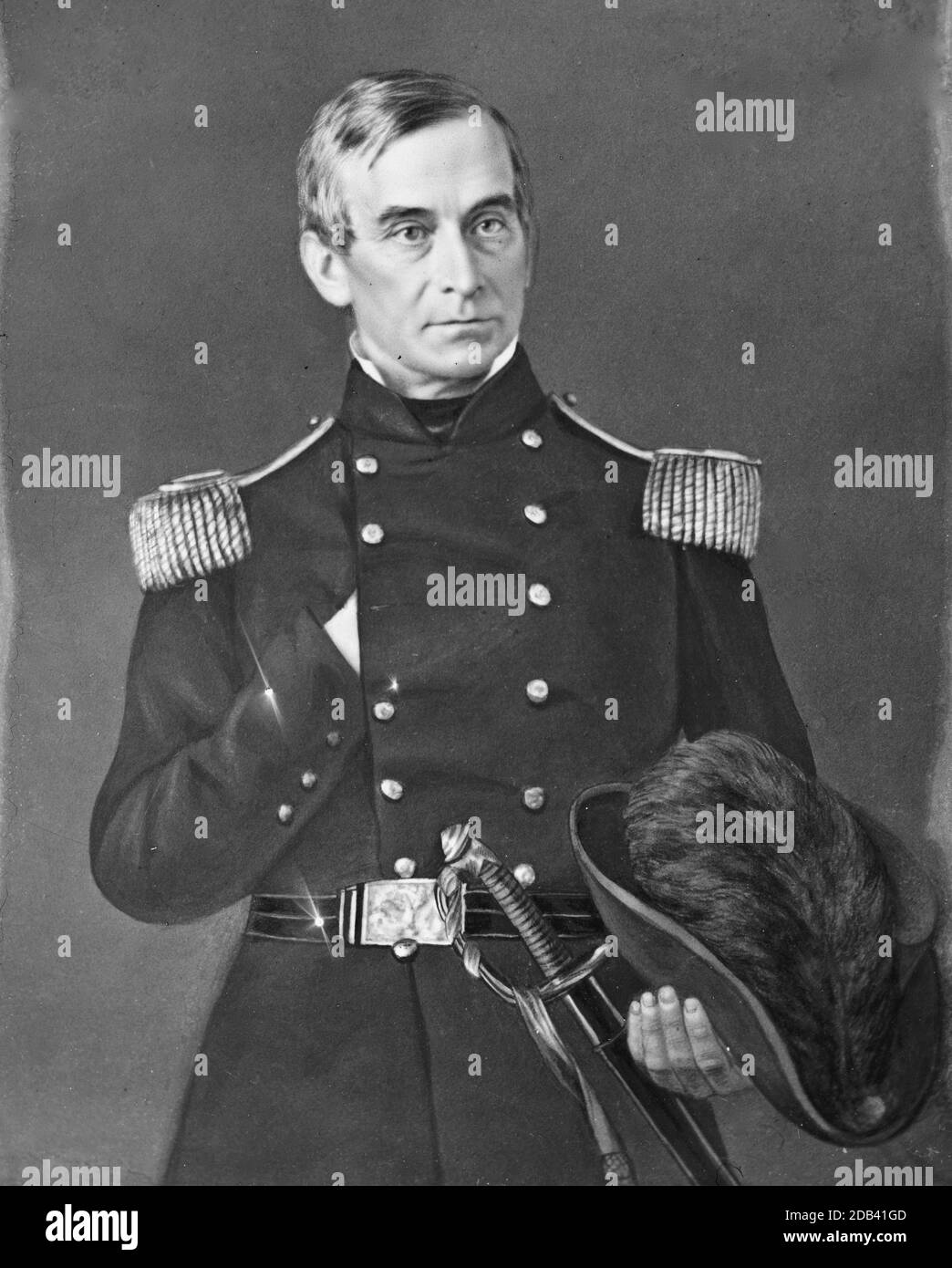 Portrait of Maj. Robert Anderson (Brig. Gen. from May 15, 1861), officer of the Federal Army. Stock Photo