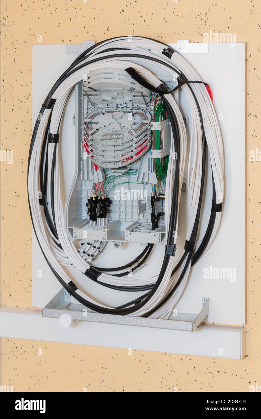 Fiber Distribution Box. PLC Splitter Ftth Terminal Box Stock Photo Alamy