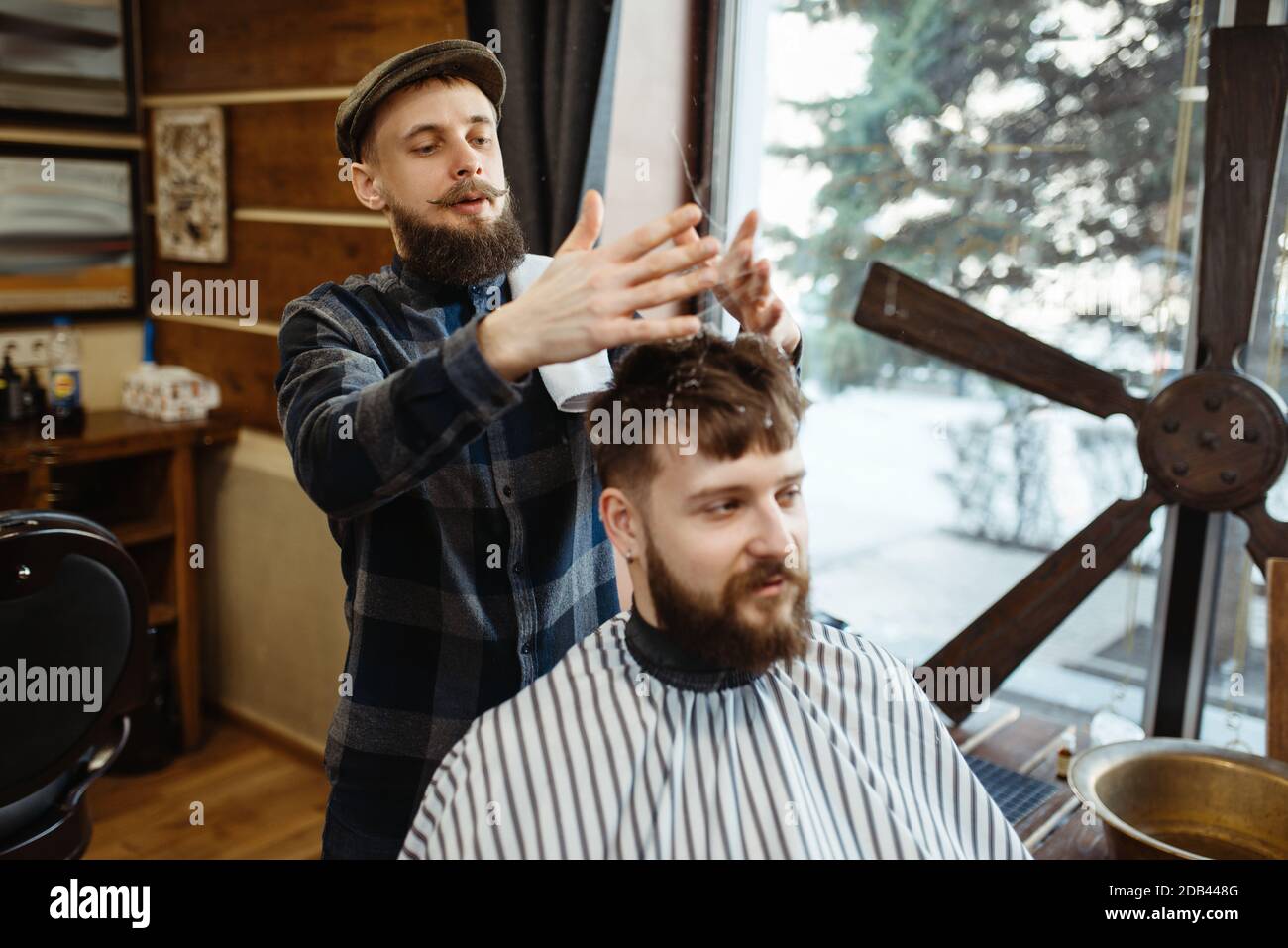 hair salon, stylish hairstyle Stock 