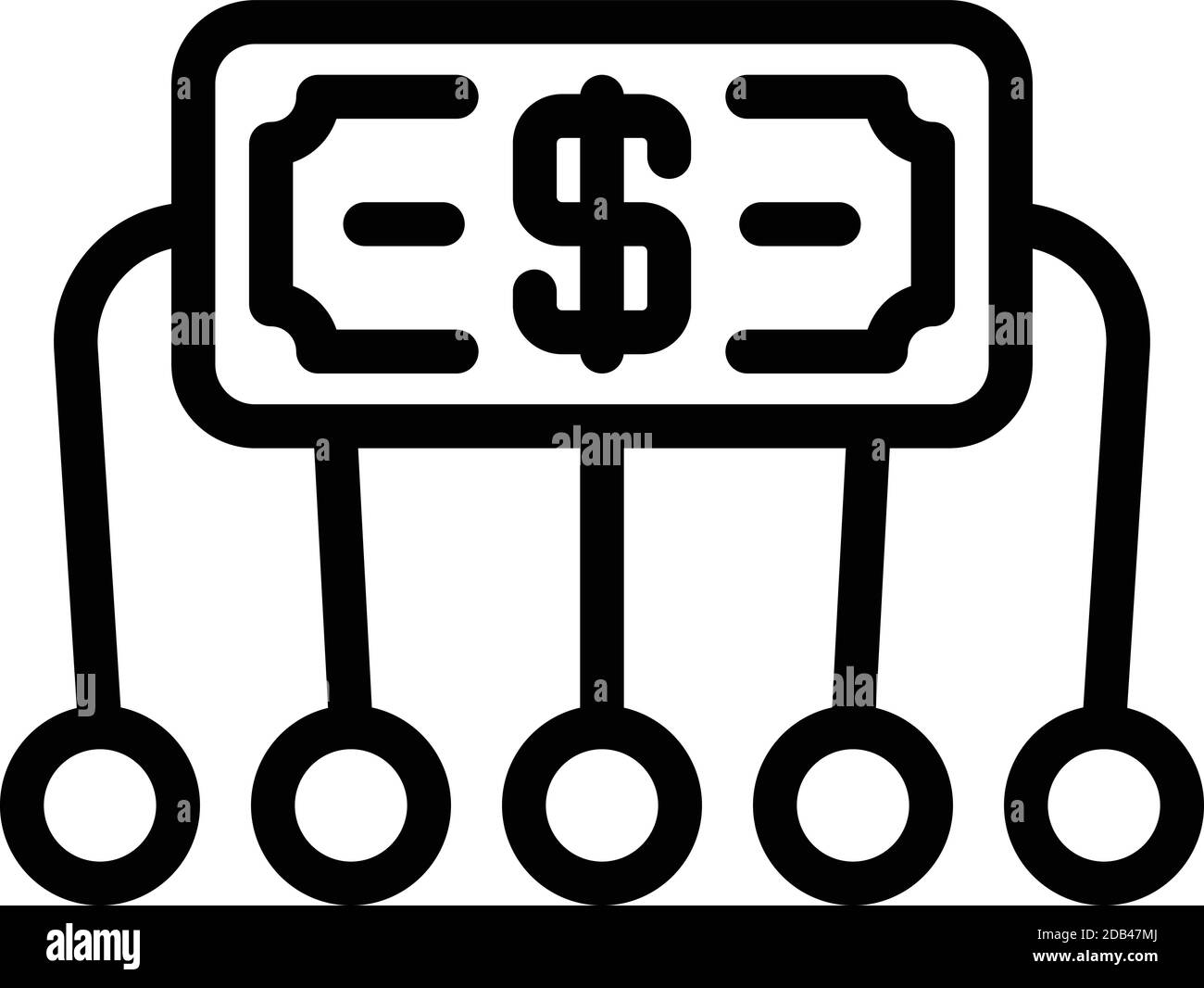 Money shareholder icon. Outline money shareholder vector icon for web ...