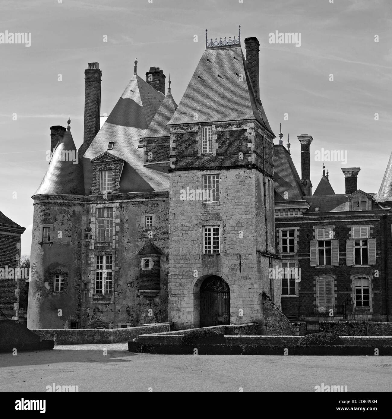Château de La Bussiére (The Fisherman's Castle) in the Loire Valley, France Stock Photo