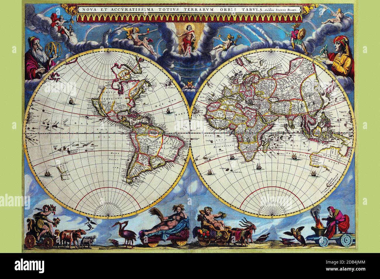 Map Of The World Jacques Bertins 1953 Projection Stock Illustration -  Download Image Now - iStock